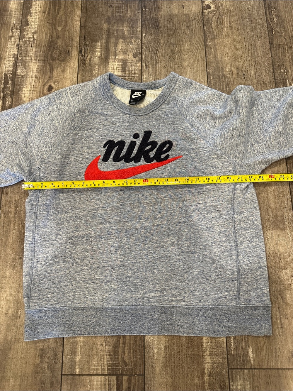 Nike BlueCrewneck Sweatshirt with Red Swoosh - Picture 7 of 8